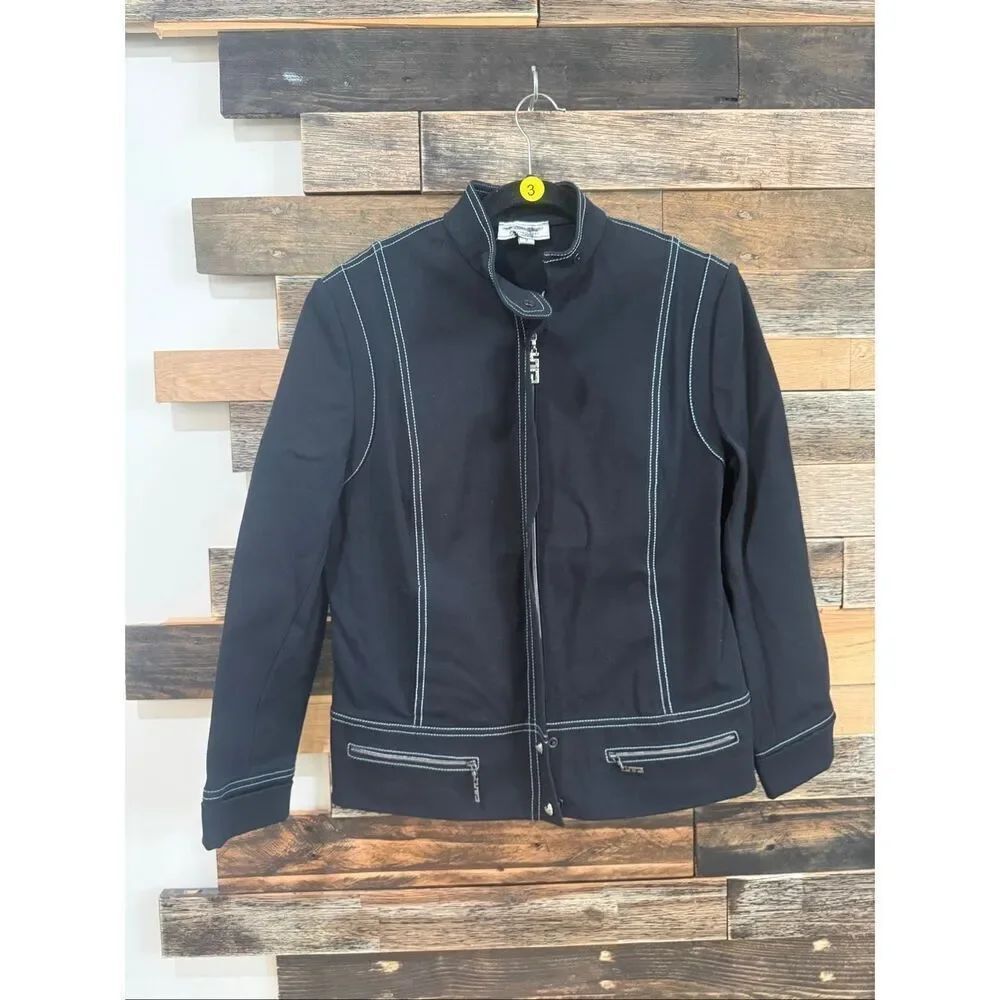 St John Sport by Marie Gray black jacket sz M